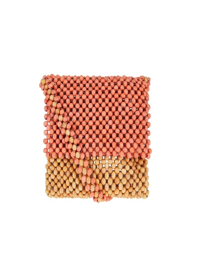 Accessorize London Women's Orange Beaded Sling Bag - Image 1