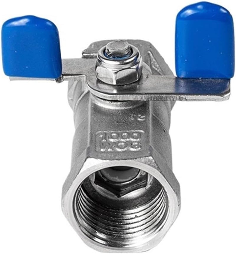 DN15 316L Stainless Steel Butterfly Handle Ball Valve 4 Point Switch - Image 3
