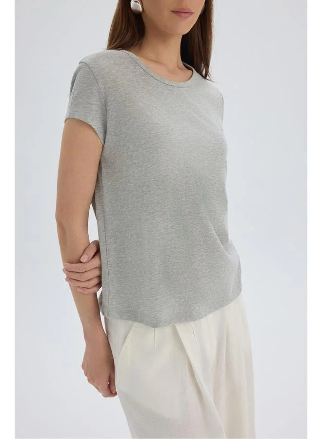 Bohemai  Suva Short Sleeve Grey T-Shirt for Women | Best Price UAE
