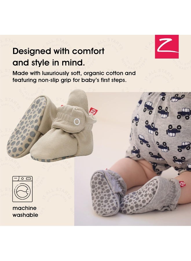 Zutano Zutano Unisex Organic Cotton Baby Booties With Gripper Soles  - Image 2