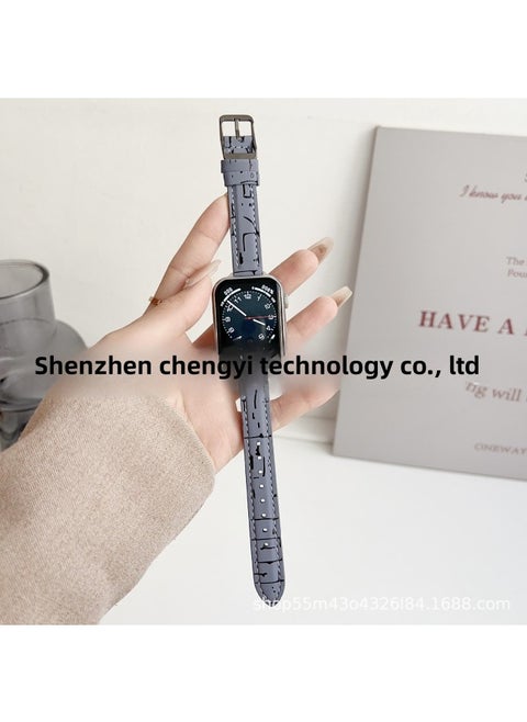 Suitable For Apple Iwatch Lightning Pattern Japanese Buckle Watch With For Apple Watchs10/9/8/SE/7/65-Color:42/44/45/46/49mm Blue