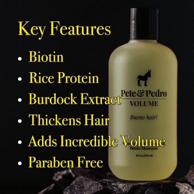 Pete & Pedro VOLUME - VOLUMIZING & THICKENING BIOTIN HAIR STRENGTHENING MEN'S SHAMPOO | AS SEEN ON SHARK TANK, 8.5 OZ. - Image 3