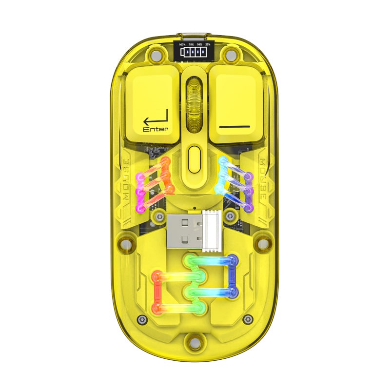 Wireless Mouse Comfortable Keycap Design Dual-Mode Connection - BT 5.0 2.4G Mode for Laptop Computer - Image 1