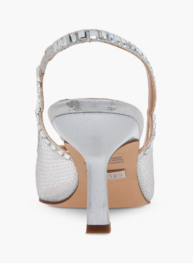 سيليست حذاء نسائي بكعب رفيع مزين - Image 5