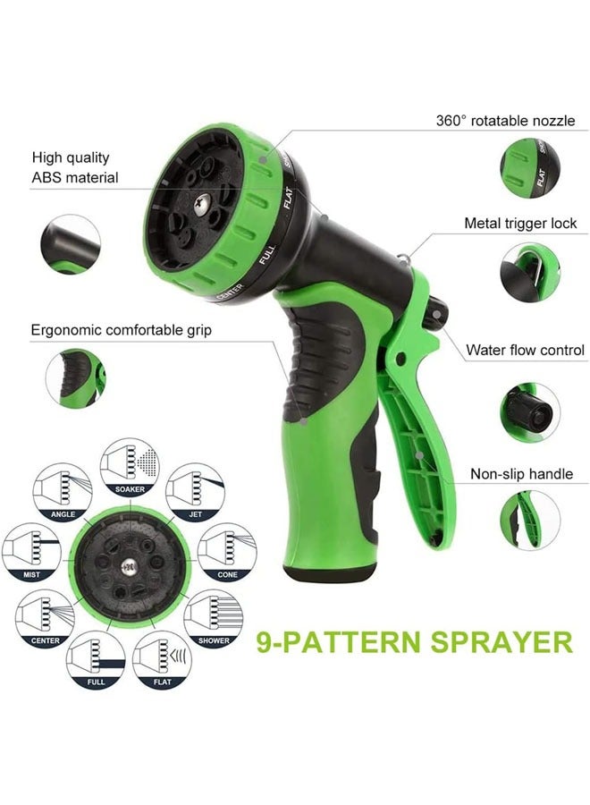 هاي هونور خرطوم حديقة قابل للتوسيع بطول 100 قدم مع فوهة 9 وظائف خرطوم مياه قوي ومرن مع تركيبات نحاسية صلبة ونواة مزدوجة من اللاتكس - Image 2