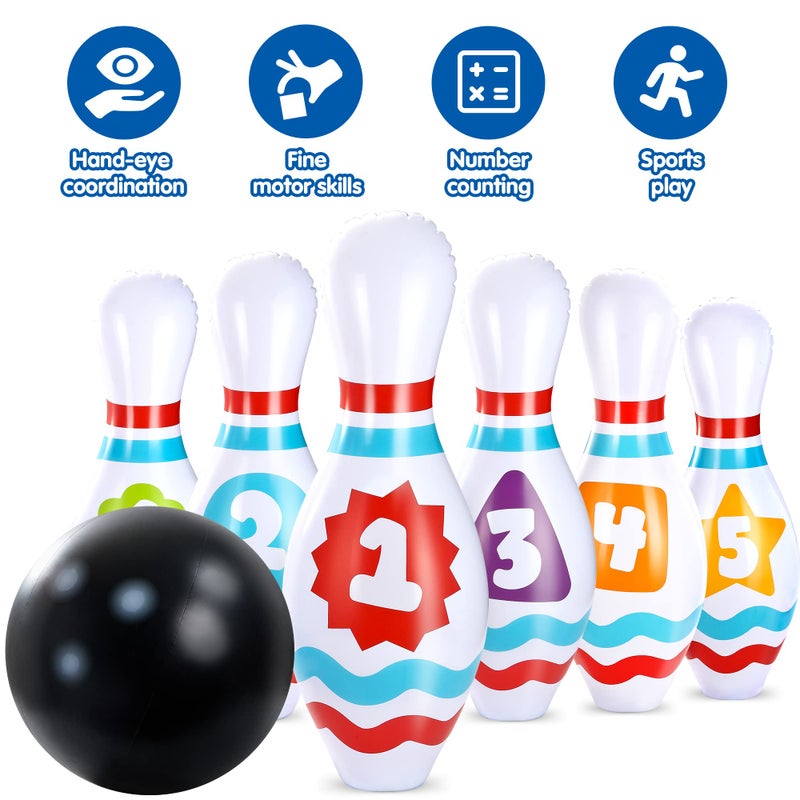 JOYIN Giant Inflatable Bowling Set for Kids and Adults, Christmas Birthday Party Games, Kids Education Motor Skills Toys - Image 5