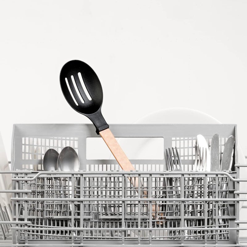 Epicurean Cutting Surfaces Gourmet Series Kitchen Utensil Slotted Spoon NaturalBlack - Image 3