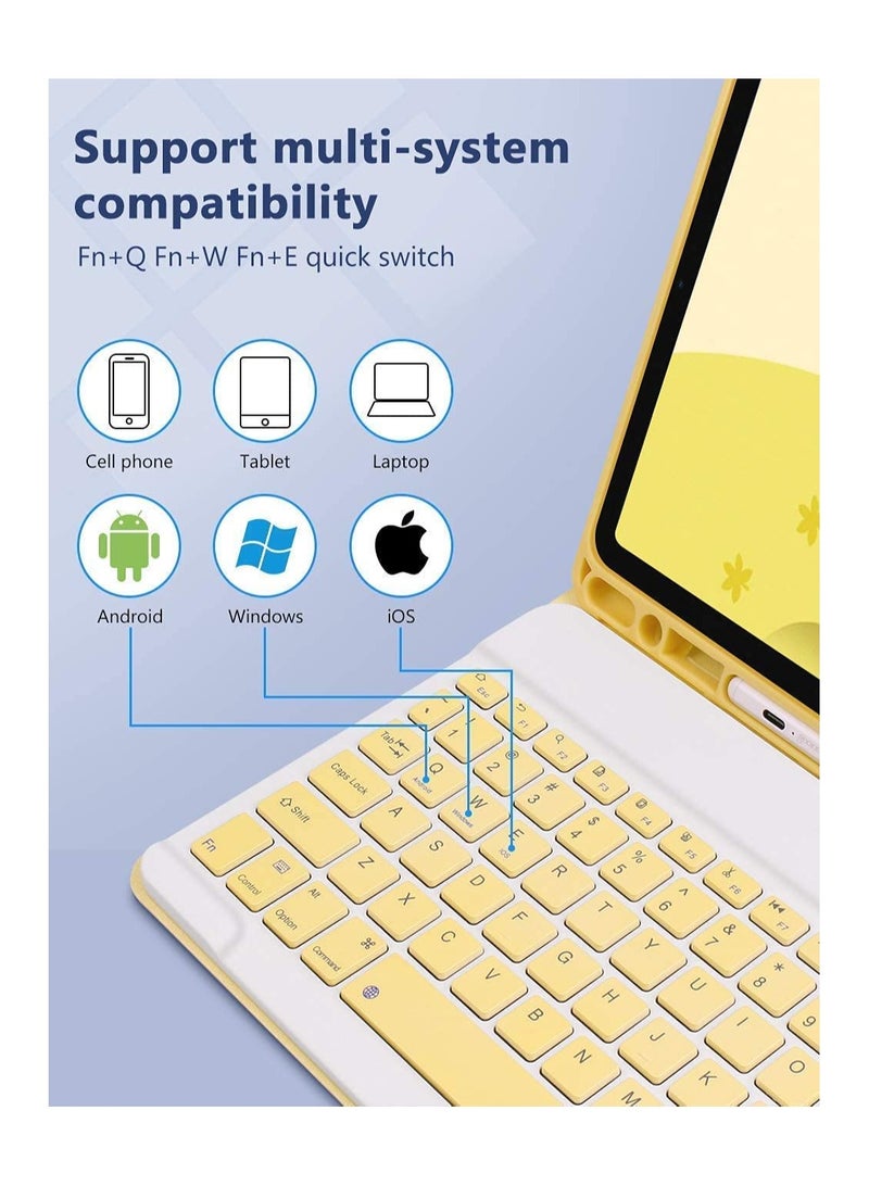 SYOSI KASTWAVE Keyboard Case with Mouse for iPad Mini 6, for iPad Mini 2021 Detachable Wireless Bluetooth Keyboard Pencil Holder Slim Leather Smart Cover 8.3 inch Pink - Image 4