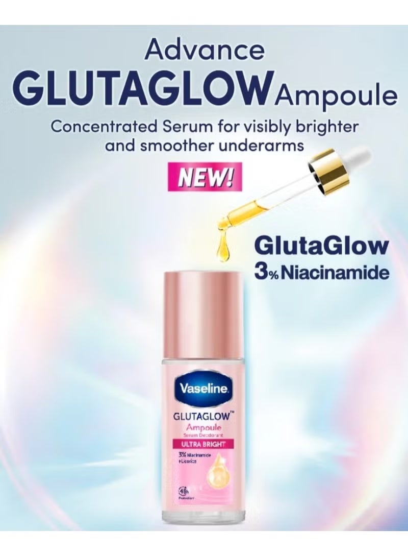 Vaseline GlutaGlow Ampoule Deodorant, Ultra Bright Antiperspirant Roll-on, 45ml - Image 4