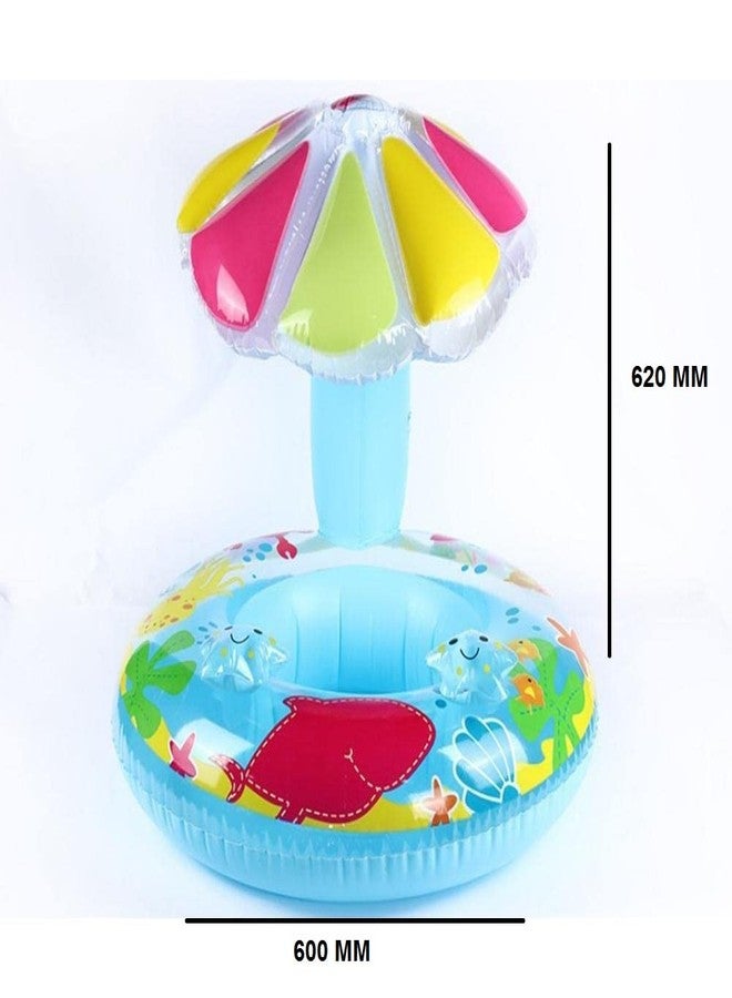 zarini مقعد عائم دائري للسباحة من زاريني، مناسب للأطفال الصغار، عوامة كرتونية قابلة للنفخ، للأطفال من عمر 4 إلى 9 سنوات، قارب مائي صيفي للأطفال، عوامة مرحة - Image 2