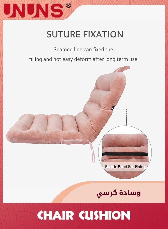 UNUNS Desk Chair Cushion,100cm Office Cushion Seat With Fixing Band And Back Support,Comfy For Bedroom,100x45cm - Image 5