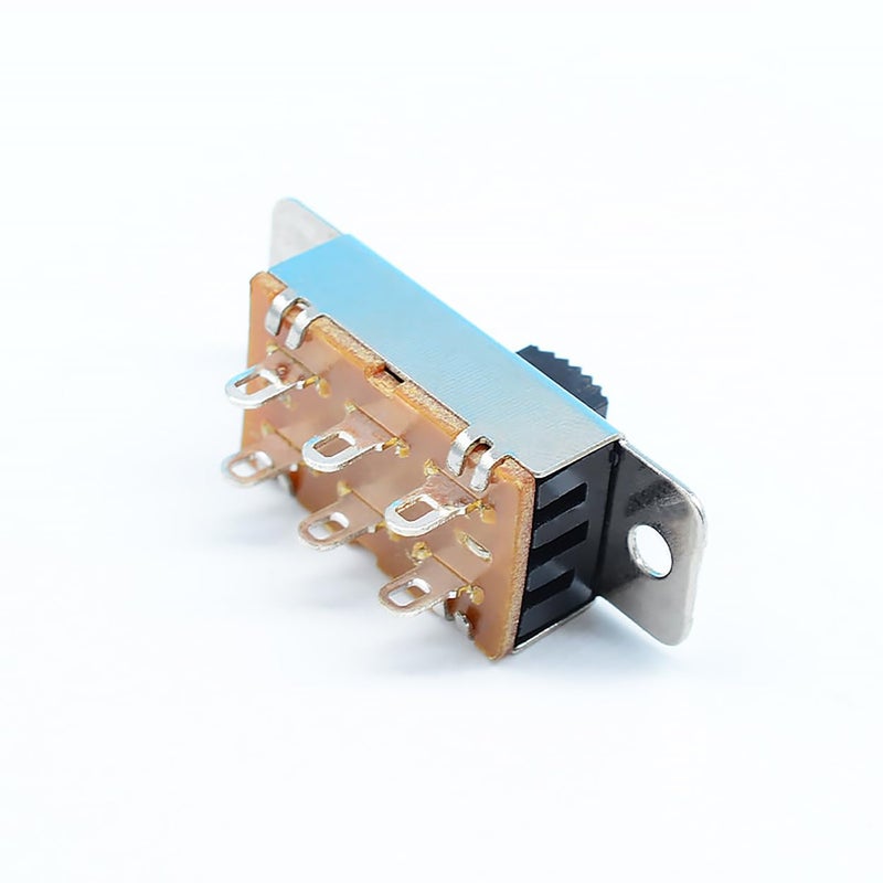 klarako 8PCS Silver On/Off/On 3 Position DPDT 2P3T PCB Panel Slide Switch 6A/125V 3A/250V AC Slide Switch - Image 3