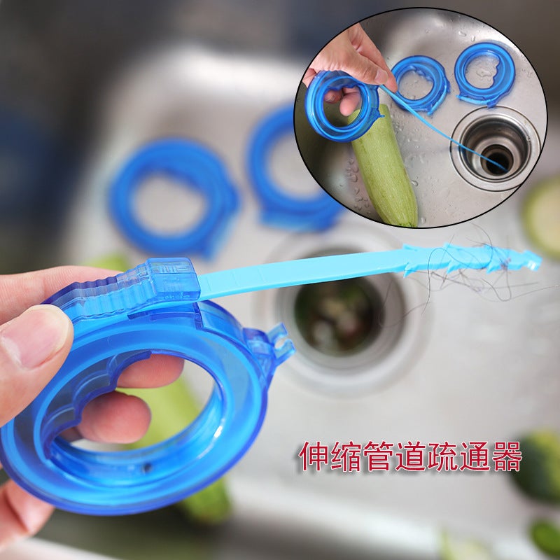 Kitchen Retractable Pipe Dredge Hook Sewer Toilet Dredge Sink Anti-Blocking Cleaning Hook 60G - Image 3