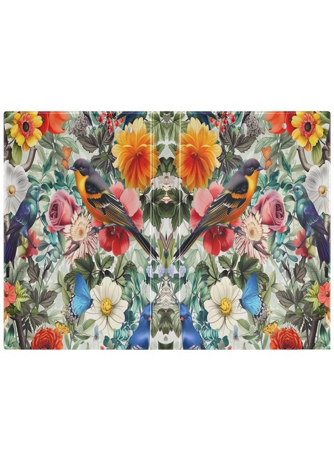 SDMKA Flower with Colorful Birds 3-Ring Binder 1.5 Inch 1 Pack Round Ring Binder Holds 200 Sheets with 3 Inside Pockets for Office Home Organization - Image 2