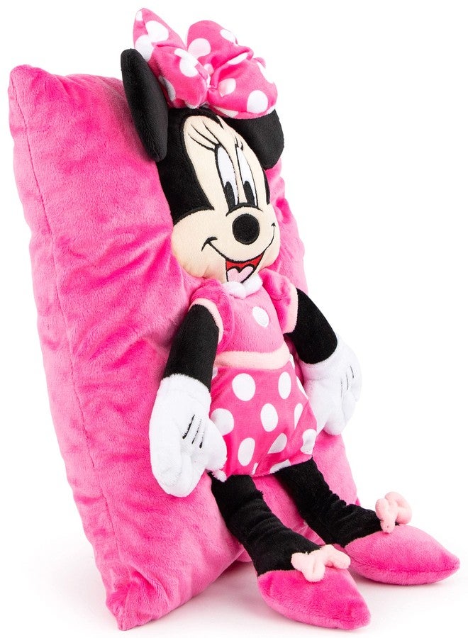 Jay Franco Disney Minnie Mouse Kids 3D Snuggle Pillow, 15 x 11 Inches - Super Soft Polyester Microfiber Plush Stuffed Animal, Cuddle Companion, Pink (Officially Licensed Disney Product) - Image 3
