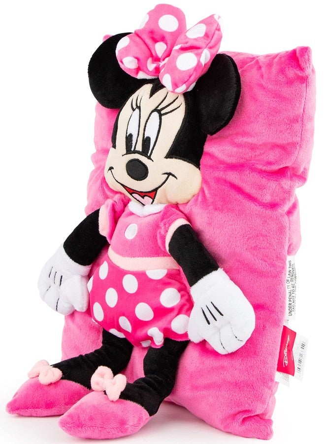 Jay Franco Disney Minnie Mouse Kids 3D Snuggle Pillow, 15 x 11 Inches - Super Soft Polyester Microfiber Plush Stuffed Animal, Cuddle Companion, Pink (Officially Licensed Disney Product) - Image 4