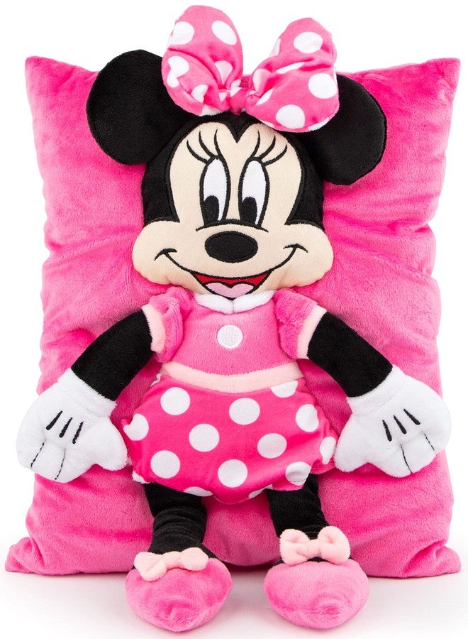 Jay Franco Disney Minnie Mouse Kids 3D Snuggle Pillow, 15 x 11 Inches - Super Soft Polyester Microfiber Plush Stuffed Animal, Cuddle Companion, Pink (Officially Licensed Disney Product) - Image 2