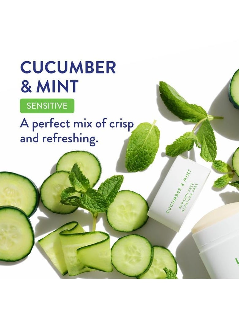 native Native Sensitive Deodorant Contains Naturally Derived Ingredients, 72 Hour Odor Control | Deodorant & Women and Men, Aluminum Free with Baking Soda, Coconut Oil and Shea Butter | Cucumber & Mint  - Image 4