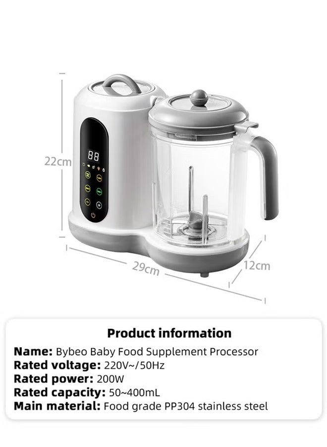 Berma Baby جهاز تحضير طعام الأطفال 4 في 1، جهاز تبخير، خلاط، مطحنة، وسخان متعدد الوظائف لتحضير هريس الأطفال منزلياً، طهي وطحن تلقائي، معالج طعام أطفال خالٍ من مادة BPA - Image 2