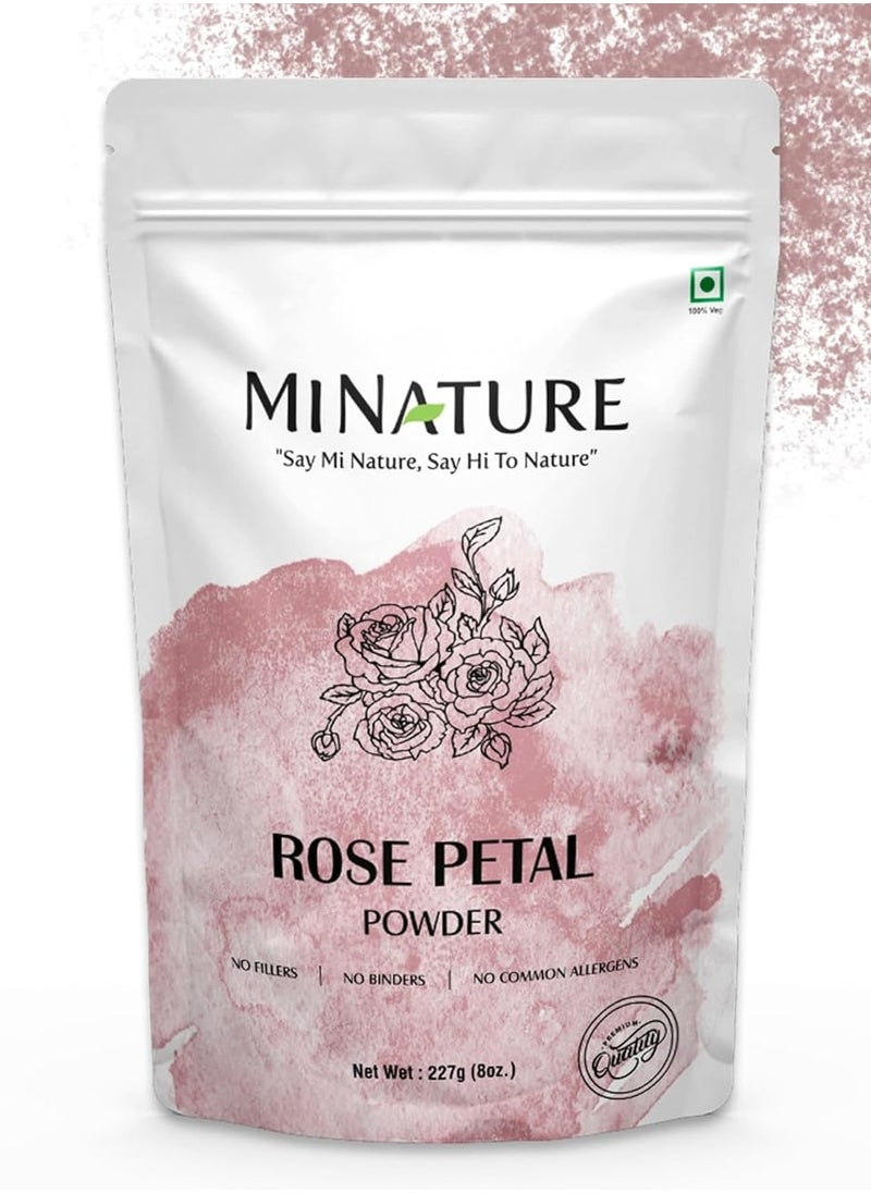 mi nature - Rose Petal Powder - Hair & Skincare-Pure Natural Rejuvenating Moisturising Antiageing Cooling Face Mask Skin Lightener Brightener Even Tone Complexion - 227g 1 2 lbs 8 oz - Image 1