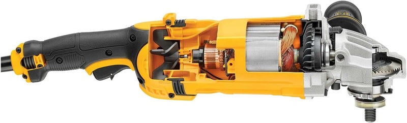 DEWALT 180Mm 2400W Large Angle Grinder With Lock-On Switch, Yellow/Black, Dwe4557-B53 Year Warrnty - Image 2