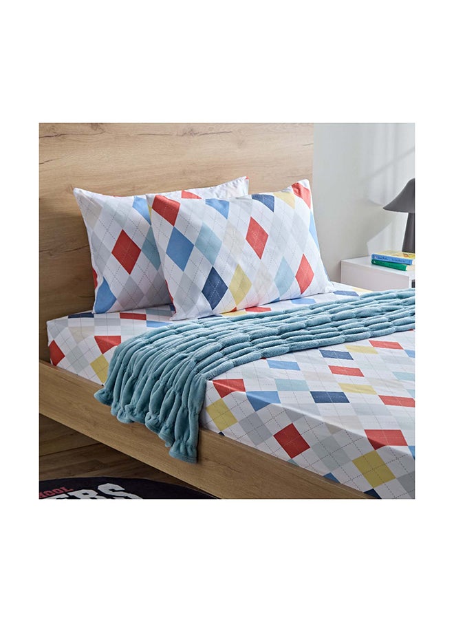 Home Box Nora 2-Piece Plaid Reversible Microfibre Pillow Cover Set 50 x 75 cm  - Image 4