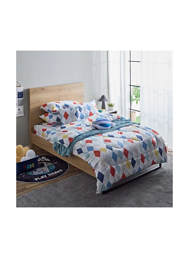 Home Box Nora 2-Piece Plaid Reversible Microfibre Pillow Cover Set 50 x 75 cm
