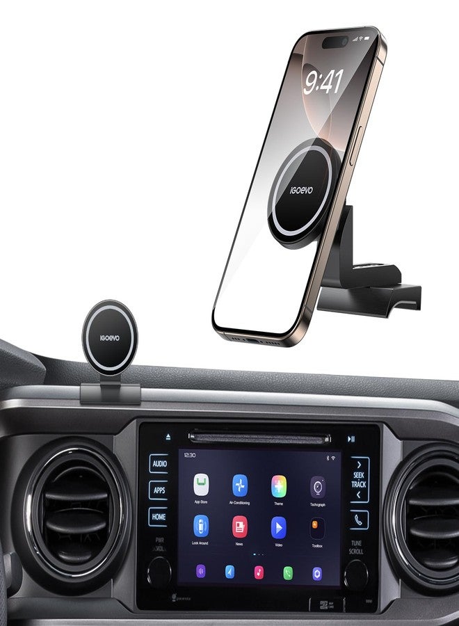 iGoevo 360° Rotating Magnetic Phone Mount for Toyota Tacoma 2016-2023 Dashboard - Secure Hold | Dashboard Phone Holder, Tacoma Phone Mount, Magnetic Car Mount, Toyota Tacoma Accessories - Image 1