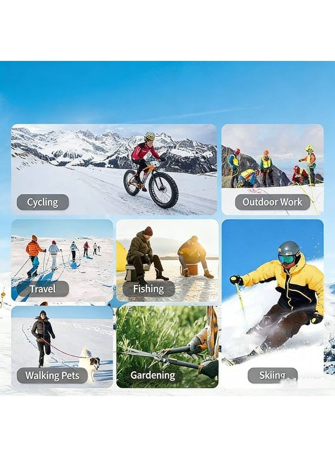 قفازات الشتاء, قفازات دافئة للطقس البارد, قفازات للرجال والنساء, الحرارية, شاشة اللمس, قفازات مقاومة للماء, مقاومة للرياح جميع الأصابع قفازات, للتزلج والعمل في الهواء الطلق, L - Image 4