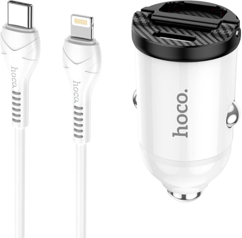 مجموعة شاحن سيارة HOCO NZ2 Link PD30W+QC3.0 (من النوع C إلى IP)