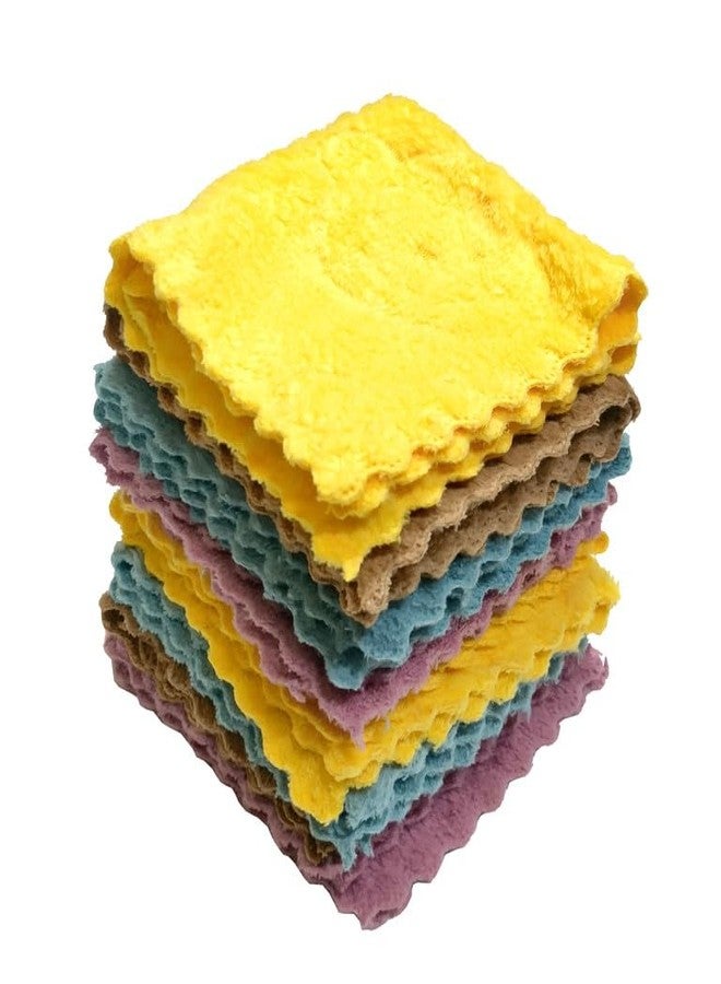 Yanwenx Soft And Super Absorbent Face Towels For Women'S, Kids And Newborn Babies - Set Of 6 -(25X25 Cm), Multi - Image 1