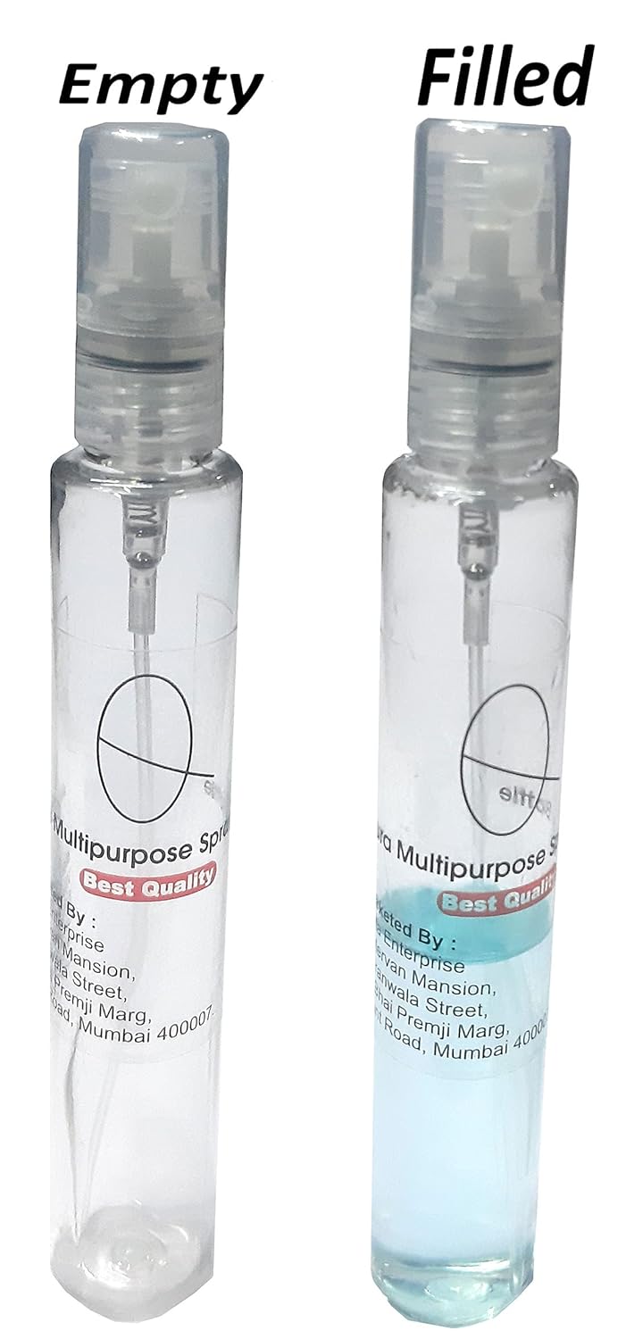 Aura 30 ML Tube Shape Pocket Spray Bottle Mist Spray Bottle Clear Transparent Spray Bottle Gulabari Resuable Refillable Empty Spray Bottle Set Of 3 - Image 4