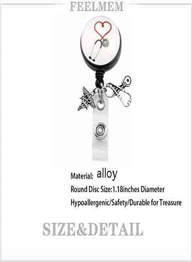 FEELMEM PA Medical Stethoscope Retractable Badge Holder Reel Clip Physician Assistant Gift Medical Student Gift Nurse Gifts - Image 2