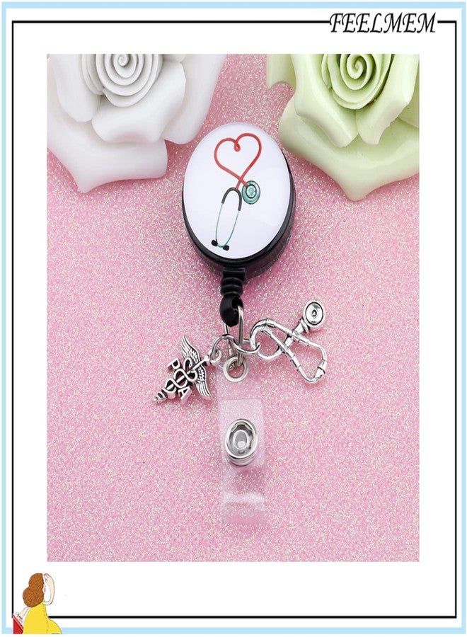 FEELMEM PA Medical Stethoscope Retractable Badge Holder Reel Clip Physician Assistant Gift Medical Student Gift Nurse Gifts - Image 3