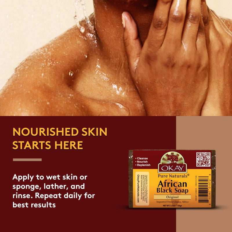 Okay African Soap, Black, 5.5 Ounce - Image 5