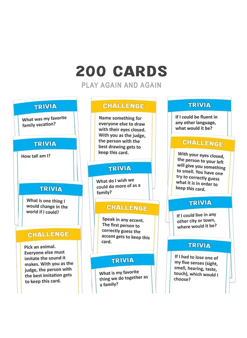 MAGIC VAULT Do You Really Know Your Family? Fun Family Game Challenges For Kids Teens Adults, Card Game, Board Game Night Cards Deck Trivia  - Image 5
