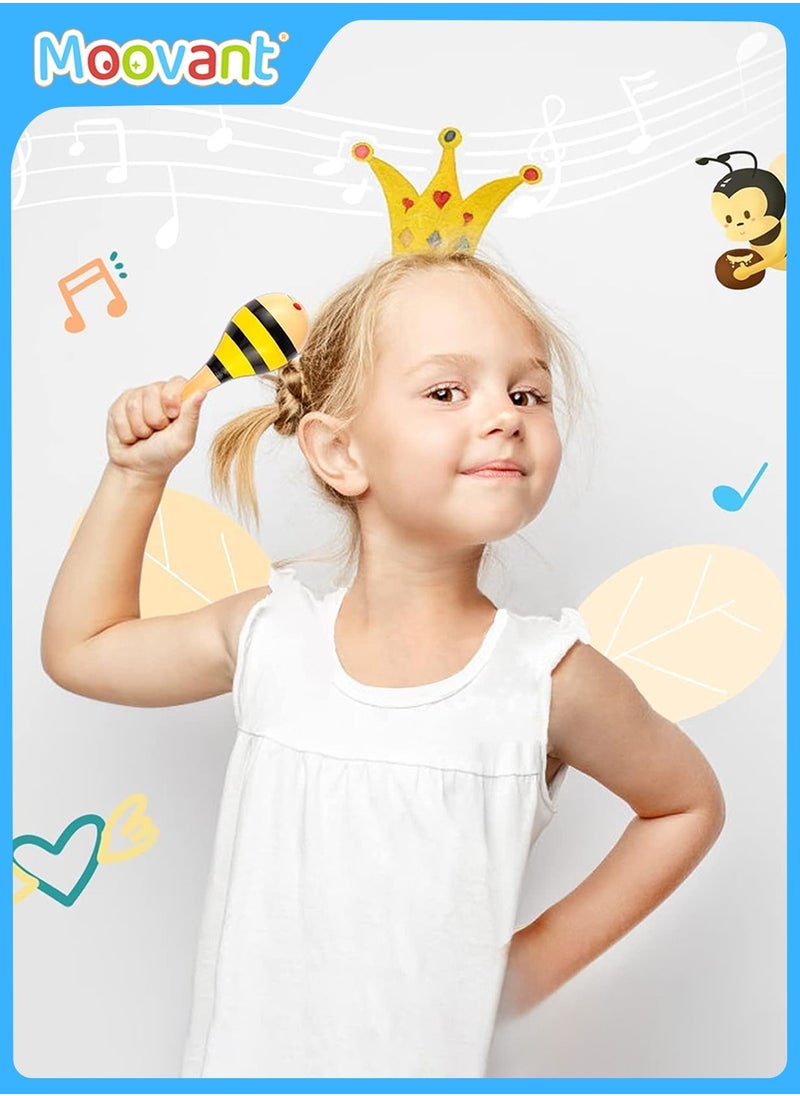 Moovant - 7PCS Early Development Toys for Toddlers Hammering Pounding Toy Kids Musical Instruments Kids Xylophone Interactive Piano Wooden Clock Small Bead Building Blocks Birthday Gift for Children - Image 1