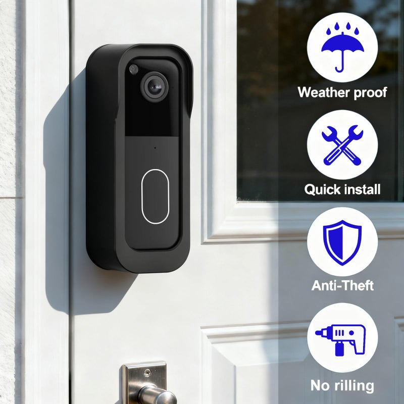 ALERTCAM No Drill Doorbell Mount for Blink Video Doorbell (2023 Release & 2025 Release), Anti-Theft and Weatherproof Mount for Blink Camera, Perfect for Homes and Apartments - Image 4