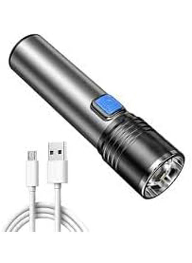 كشاف يدوي LED قابل لاعادة الشحن بمنفذ USB - Image 1