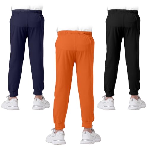 KYDA KIDS® 100% Cotton Track Pants for Boys | Premium Printed Soft Single Jersey Fabric | Elastic Waist Loose Fit Summer Full Length with Rib Hem (Pack of 3) - Image 2