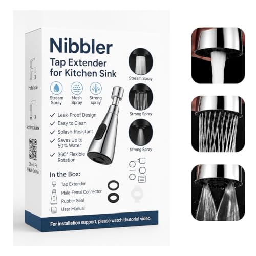 Nibbler ® Tap Extender for Kitchen Sink, Flexible Faucet with Tap Extension for Convenient Use Upgrade Your Kitchen Sink with Flexible for Easy Access (Beta 1) - Image 1