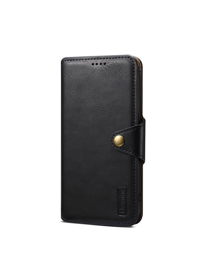 Denior Case For iPhone 15 Cowhide Texture Wallet Style Leather Phone Case - Image 2