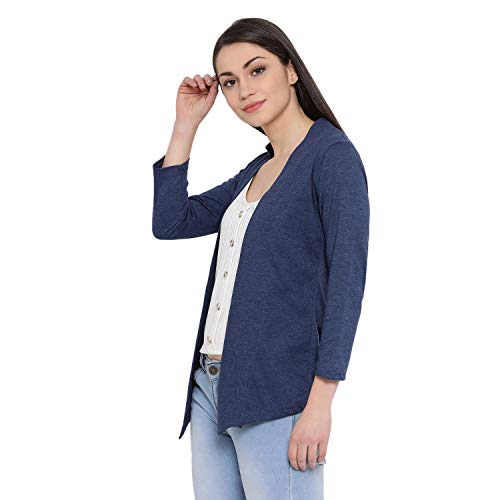In Love Women's Long Sleeves Shrug,WSG610Q4_L Denim Heather - Image 4