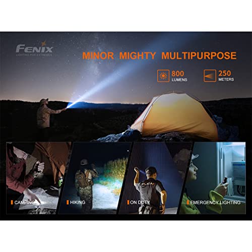 Fenix PD25R EDC Flashlight 800 Lumen USB-C Rechargeable, Dual Switch Pocket Size Lightweight with Organizer - Image 3