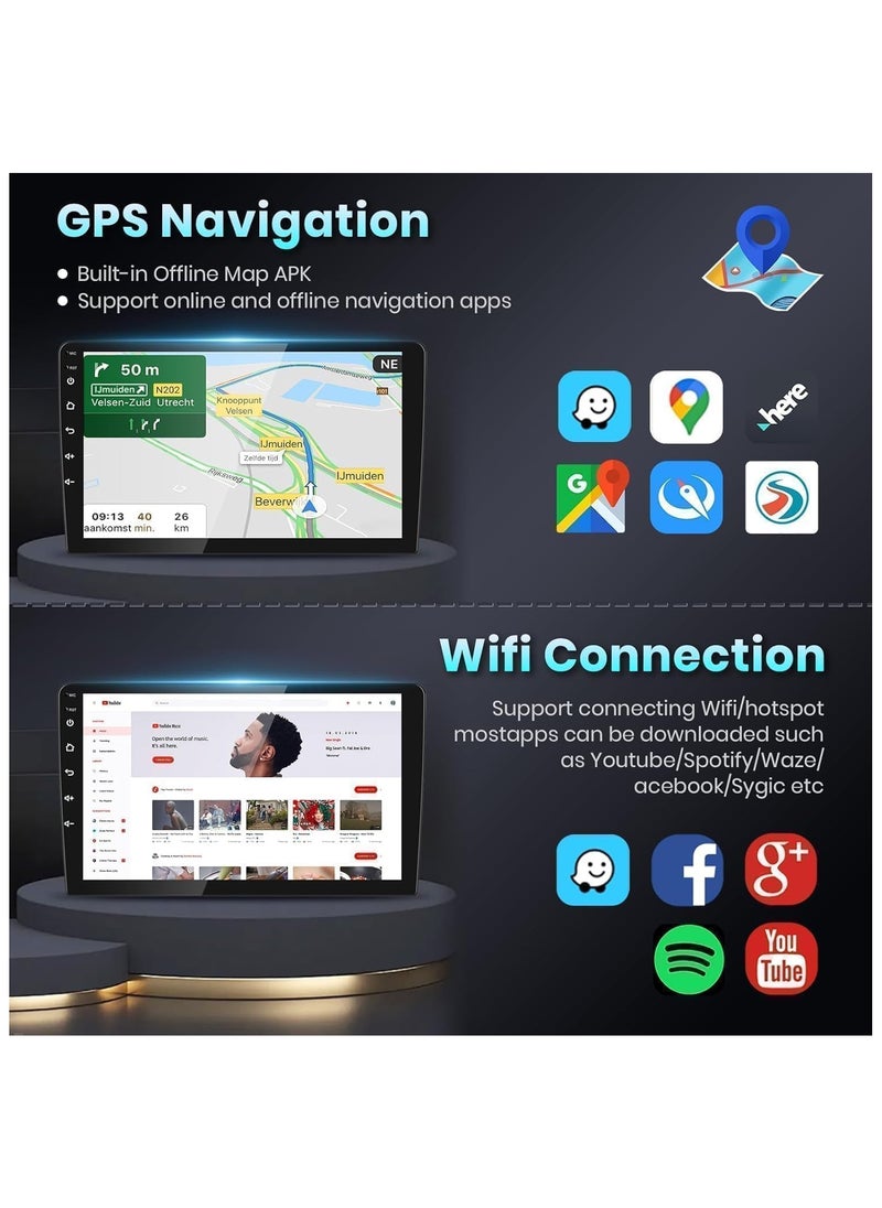 SHEZA STAR - Android Car Stereo for Toyota Land Cruiser VXR 2016-2021 4GB RAM 32GB ROM Support Carplay, Mirror Link Wi-Fi BT, Radio GPS Navigation, 9 Inch IPS Touch Screen with AHD Camera Included - Image 1