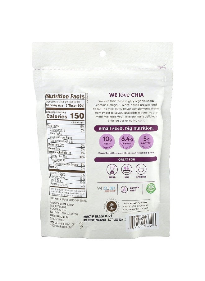 Nutiva Nutiva, Organic Chia Seeds, 6 oz (170 g)  - Image 2