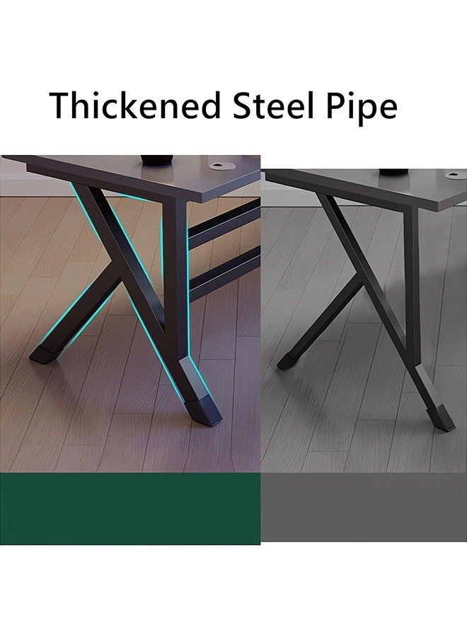 OHAHO K Shaped Gaming Desk 140cm Computer Table Home Office Computer Desk Table Large Desktop Easy to assemble - Image 4