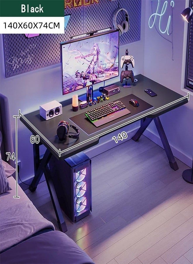 OHAHO K Shaped Gaming Desk 140cm Computer Table Home Office Computer Desk Table Large Desktop Easy to assemble  - Image 4