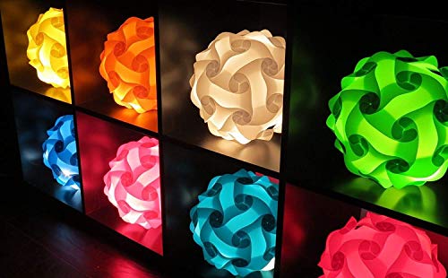 Lightingsky 12" IQ Lamp Shade Toy Self DIY Assembled Puzzle Lights for Room Decoration (White, L-12 inch) - Image 4