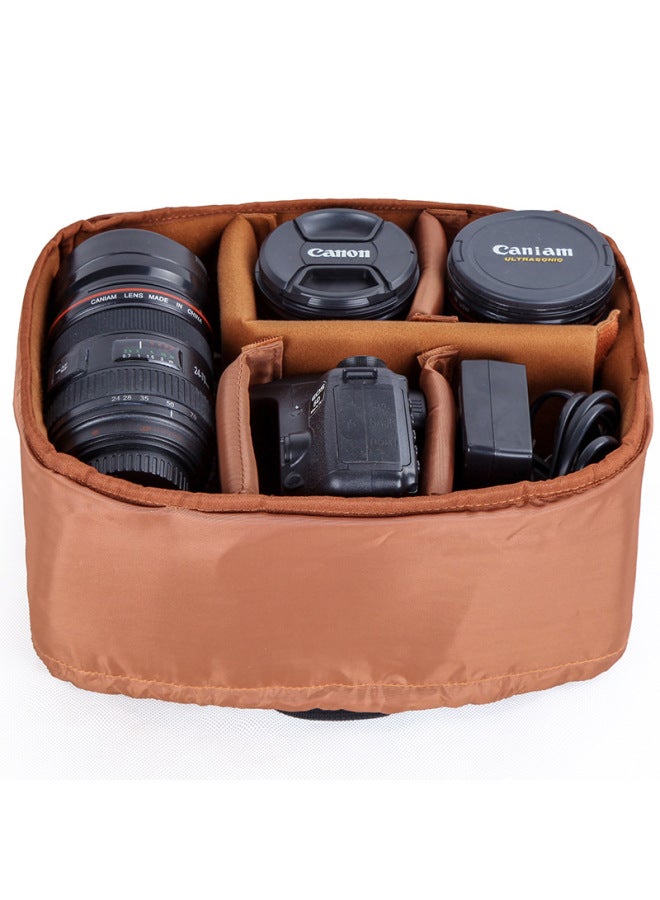 Digital SLR Camera Storage Bag Removable Independent Liner Shockproof Drop-proof Thickened Liner Bag-Color:007l-6 Horizontal Style  - Image 1